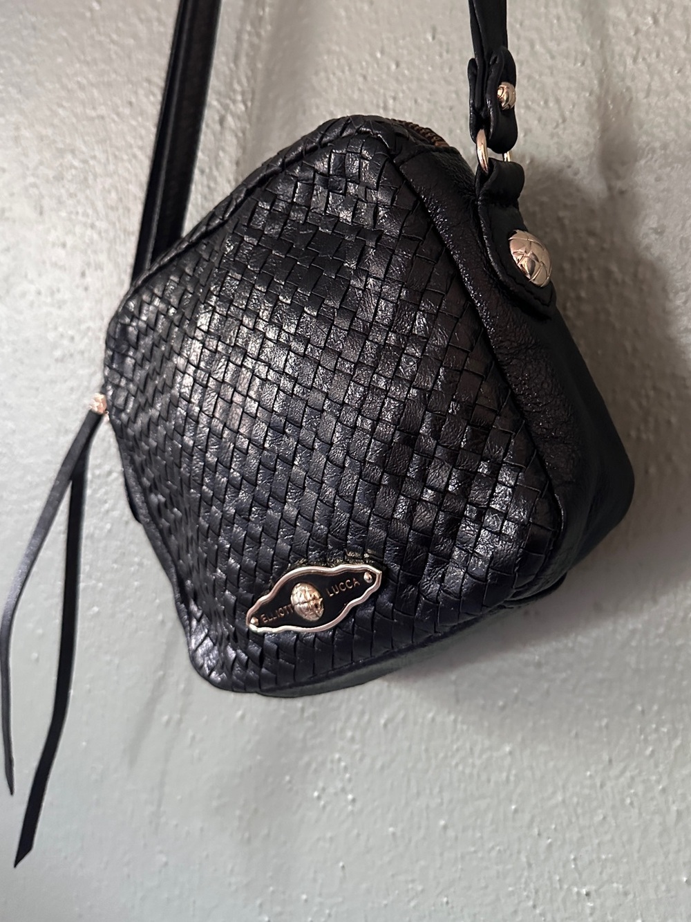 ELLIOTT LUCA Woven Leather Mini Crossbody Bag - Picture 9 of 13